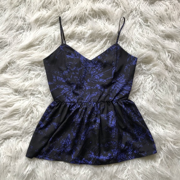 Greylin Tops - GREYLIN PURPLE BLACK PEPLUM TANK
